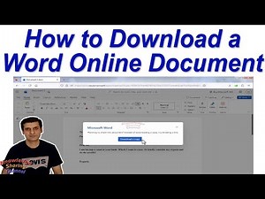 How to Download a Word Online Document