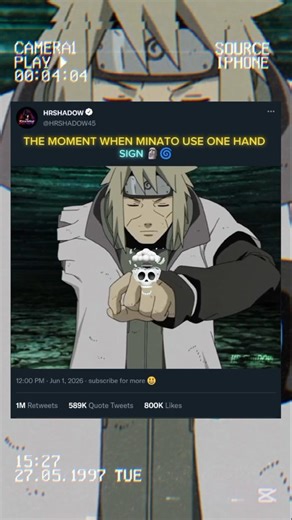 MINATO ONE HAND SIGN 🥶