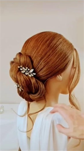 simple and easy new hair style juda for bride and party wear #hairstyle