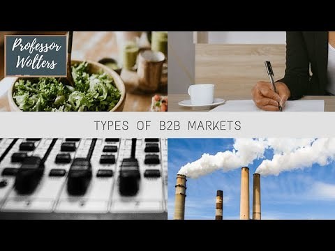 The Different Types of Business to Business Markets