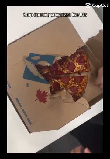 How to open pizza the right way