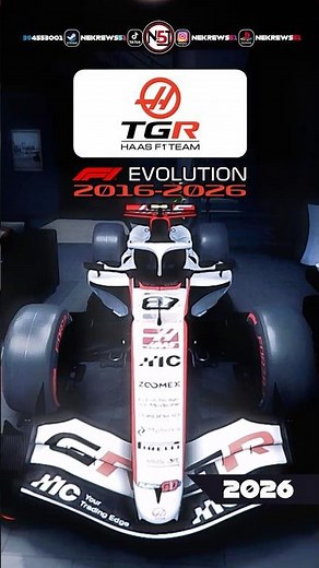 Evolution of Haas F1 Cars (2016-2026) #f1 #f1shorts #shorts