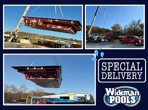 🚛💦 It’s a beautiful day when JJG Transport rolls in with a delivery for Wideman Pools! Some might think this isn’t the time of year to be thinking about swimming…WE COULDN’T DISAGREE MORE! 😎☀️ Now is the perfect time to start planning for next swim season-this family did! 🏊‍♀️💙 #WidemanPools #JJGTransport #ThursdayPools #PoolDeliveryDay #BackyardDreams #PlanNowSwimLater | Wideman Pools