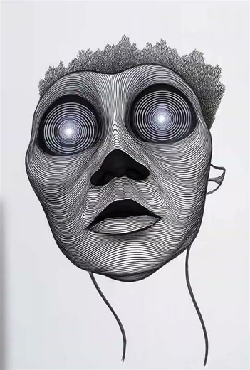 Watch The Drawing Consume Itself #artanimation #art #artline #sureal #aianimation #digitalart