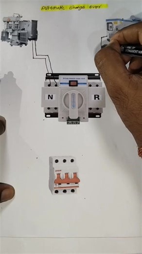 56K views · 370 reactions | Automatic Change Over Wiring #shortsreels #shortsvideos #shortshorts #share #short | Electrical Technical | Facebook
