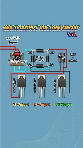 Multi Output Voltage Regulator Circuit.. Diy Electronics #voltageregulator #voltageregulators