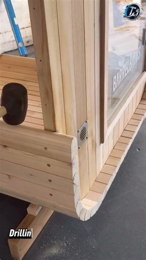 Wooden Barrel Sauna Assembly 🪵 #BarrelSauna #Woodworking #Carpentry