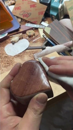 I Made a Heart-Shaped Ring Box from Purpleheart 💜 #CNC #Woodworking #wood #japanesecraft #diy