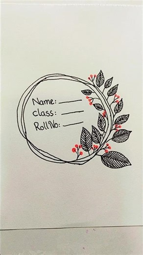 Quick & Easy Circle ⭕️Border Design |Front Page Design for Assignment, Project #art #shorts #maria