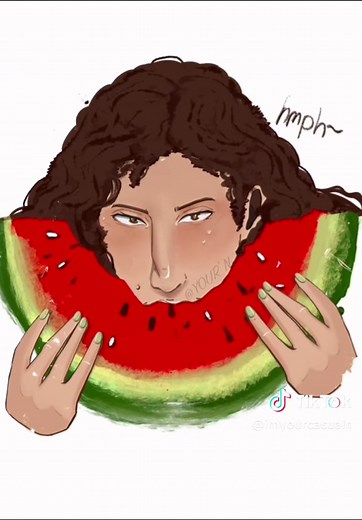 Imon: The Devilish OC from the Watermelon Art Trend