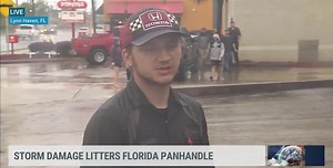 87K views · 514 reactions | WATCH: A great example of quick thinking at this auto service shop in Lynn Haven, Florida. As a tornado ripped apart the building, the employees and a customer sought shelter in a clever place. Mike Seidel walked through on Saturday: | The Weather Channel | Facebook