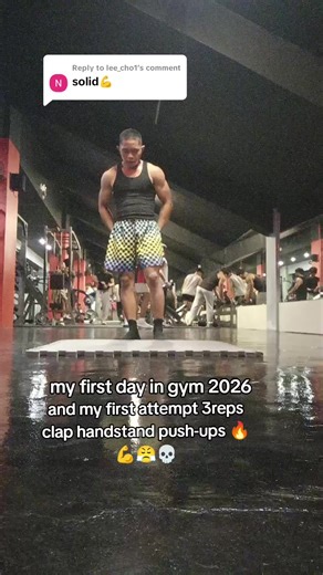 My First Day at the Gym: Clap Handstand Push-Ups