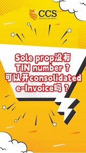 61K views · 510 reactions | 【E-Invoice 问答】EP80: Sole Proprietor 没有 TIN？单笔交易超 RM10,000 要怎样处理 e-Invoice？樂 #电子发票 #eInvoice #SoleProprietor #TIN #马来西亚税务 #CCS #十面埋伏老师 #看趋势看财税看CCS @top fans | CCS - Chartered Accountants | Facebook