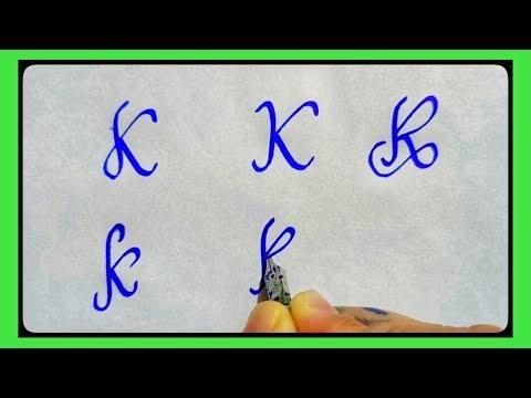 How to draw Letter K in Calligraphy Art with Pen for beginners Fancy English Capital Letters Alphabe