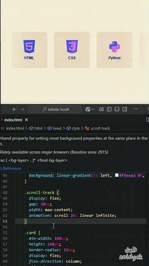 Infinite Scroll Css #webdevelopment #coding