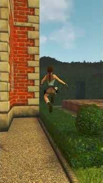 Lara running a complete lap around Croft Manor