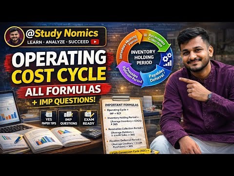 Operating Cost Cycle | All Formulas + IMP Questions | MBA / BCOM University Exams 🎓