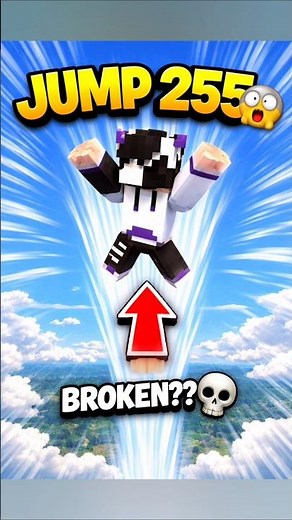 JUMP BOOST 255 😱 Minecraft is BROKEN!! 🚀 #minecraft #command #gaming