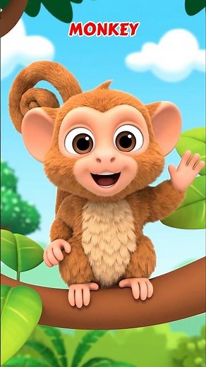 🐒 Monkey Puzzle | Learn Wild Animals | Guess the Animal Song #cocomelon #toddlerlearning #shorts