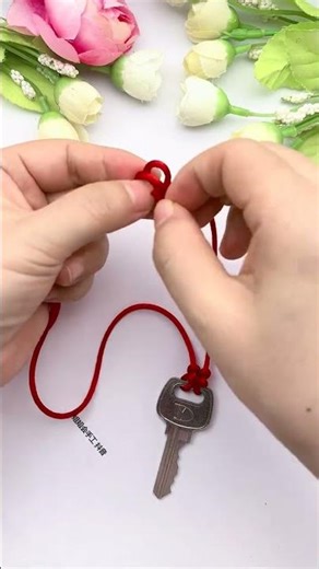 Key binding method, tips, pure hand-woven rope knitting, rope knitting tutorial, rope knitting t