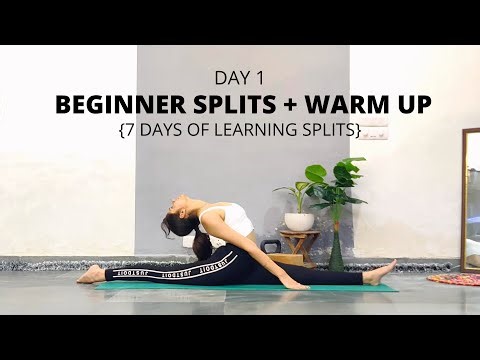 15-minutes Beginner Split Stretches | Warm up for splits tutorial (7-days of learning splits)