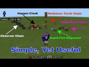 5 EXTREMELY Simple Redstone Circuits For Minecraft Bedrock Edition (PE/Xbox One/PS4/Nintendo Switch)