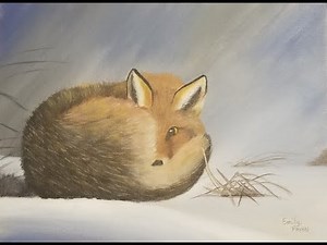 Winter Fox Step-By-Step Acrylic Painting Tutorial
