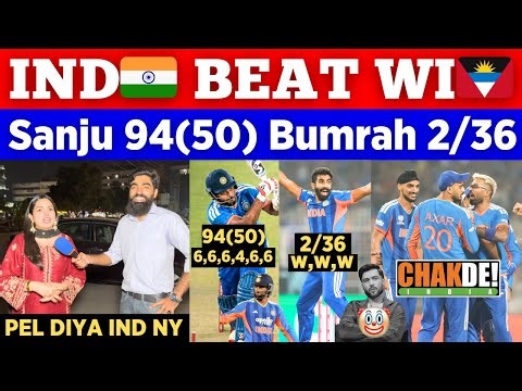 IND 🇮🇳 199/5 🥵 Destroy WI 🇦🇬 In World Cup || Sanju 94 India Qualify For Semi || Pak Public Reactions