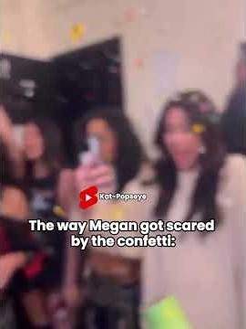 Megan was shocked by the confetti #katseye #trending #viral #shorts