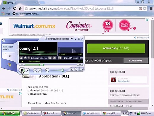 Descargar el openGL 2.1 para minecraft 1.7.4 Funcionable!