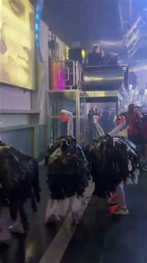 Carnival Dancers Turn Into Ostriches With Feather Costumes