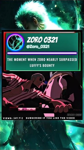 zoro nearly kills celestial dragon #zoro #bonney #onepiece
