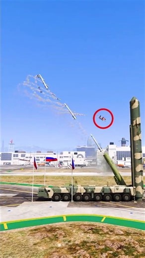 S-500 Missile immediately Destroys Fighter Jet in gta5 ep443 #shorts #short