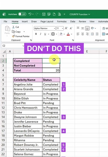 =COUNTIF is my newest BFF 👯 #excel #exceltips #corporate #workhacks