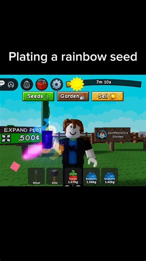 Planting a rainbow seed in Grow a Garden 2! #shorts #viral