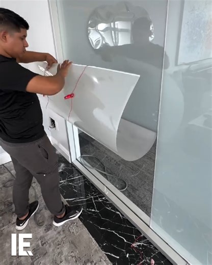1.4M views · 4K reactions | Transform any window into switchable privacy glass with this innovative stick-on smart film technology.  deluxesmartfilm / IG | Interesting Engineering | Facebook