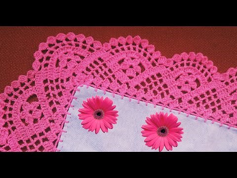 Puntilla num 285 de una vuelta para servilletas grandes#parati #crochet #tutorial #arte #fypage
