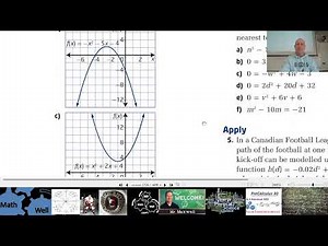 PC 20 4.1 #1,2,4 HW Graphical Solutions to Quadratic Equations