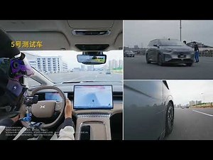 XPeng X9 AES live demonstration: 120km/h automatic detour around a broken-down vehicle