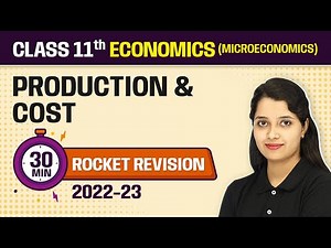 Production and Cost 30 Minutes Revision | Class 11 Economics (Microeconomics) Chapter 3