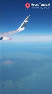 Mount Taranaki from the sky above #travel #nature #taranaki #shorts
