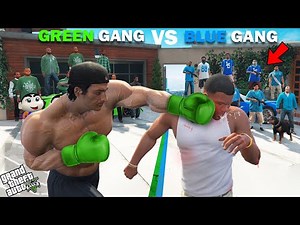 Shinchan Green Gang VS Franklin Blue Gang Fight Challenge In GTA 5!