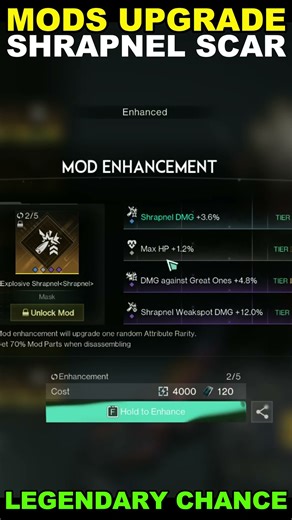 MODS UPGRADE LEVEL LEGENDARY - ONCE HUMAN #oncehuman