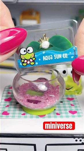 Make a Mini Keroppi Frog Terrarium 💚 #miniverse #makeitmini #miniterrarium #miniature #shorts