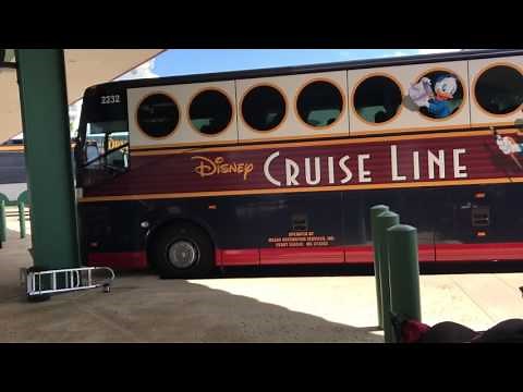 Taking the Disney Cruise Line Bus to Port Canaveral & onto Disney Dream Ship