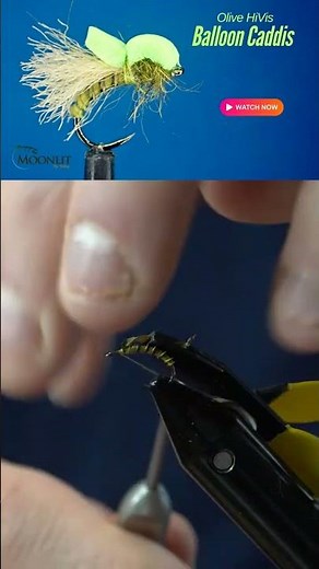 Level Up Your Fly Box: 👉Olive Balloon Caddis in 60 Seconds (Time-Lapse 🎥Tutorial) #shorts #dryfly