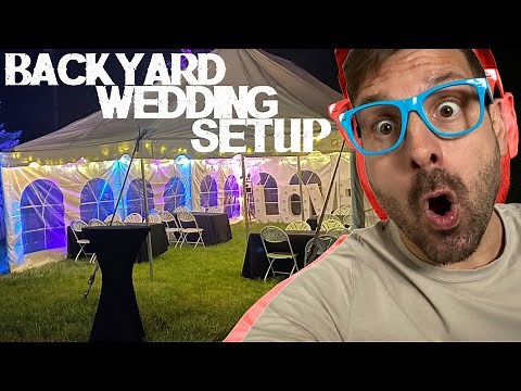Party Tent Setup - Tables Chairs Lighting Ideas