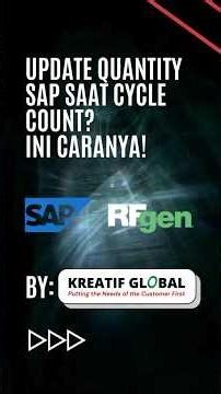 Update Quantity SAP Saat Cycle Count Lebih Mudah dengan RFgen! #cyclecount #demoSAP #RFgen