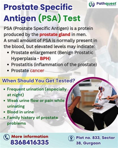 Healthy Prostate, Healthy Life – Get Screened with PSA test at pathquest diagnostics #prostategland