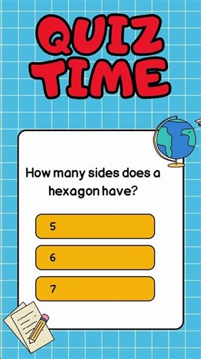 Hexagon Sides Quiz! 📐 Test Your Geometry Knowledge! #shorts